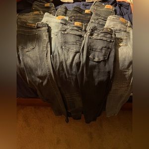 Women’s jeans, Levi, American eagle, rock and republic